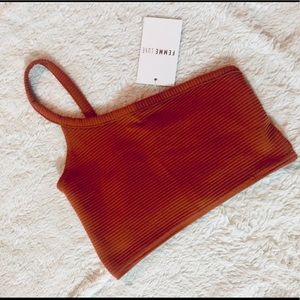 One shoulder Crop Top